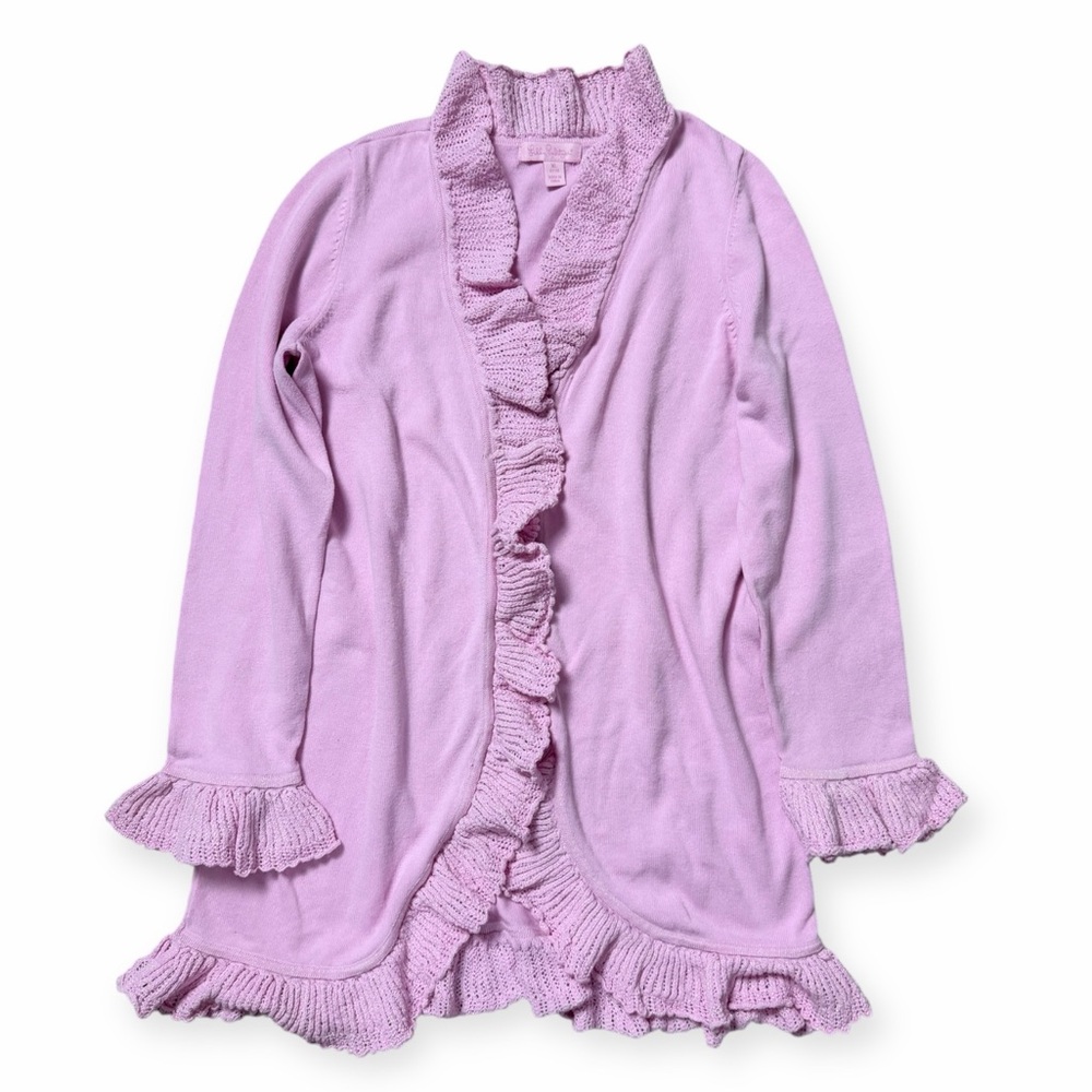 Lilly Pulitzer Shimmer Ruffle Shirley Cardigan
